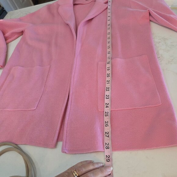 J. Crew Sophie Open Front Sweater-Blazer Pink Medium Preppy Travel Professional - Picture 10 of 10
